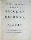 BASKERVILLE PRESS.  1757  Vergilius Maro, Publius. Bucolica, Georgica, et Aeneis.